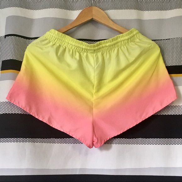 🟣 2/$10 Miniso Neon Ombre Beach Shorts - Picture 4 of 4